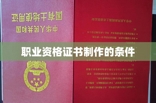 丹棱职业资格证书制作的条件