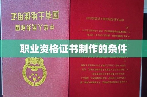 丹棱职业资格证书制作的条件